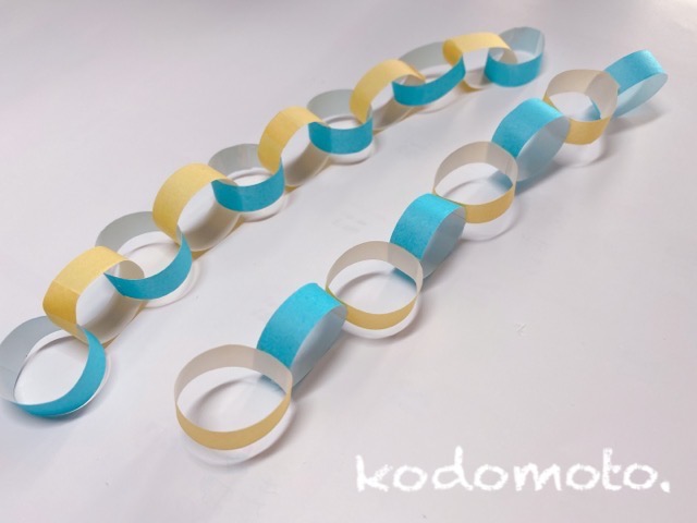 七夕飾りは折り紙で 簡単で可愛いわっか綴り Kodomoto